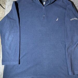 Nautica Blue 1/4 Zip Fleece Navy Blue Men’s Size Xl
